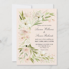 Convites Cantinho Romântico Branco Personalizado Pink Branc