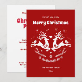 Convites Canto Festivo Escandi Vermelho, Velho Natal