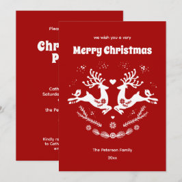 Convites Canto Festivo Escandi Vermelho, Velho Natal