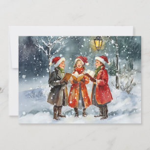Convites Cantoalegres de Natal em Aquarela Moderna