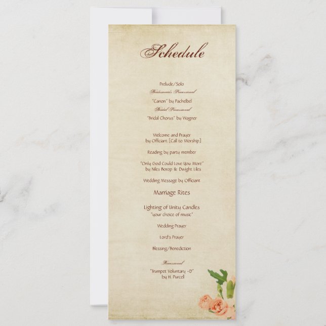 Convites Cantos do cravo do pêssego da aguarela (Verso)