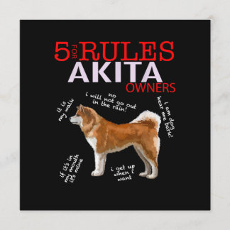 Convites Cão Akita| 5 Regras Akita Dog Owner