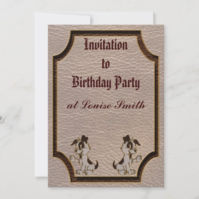 Convites Cão De Pele Suave (Frente)