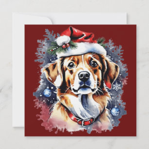 Convites Cãozinho bonitinho de Natal