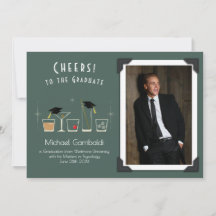Cap and Cocktail Graduation Announcement