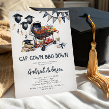 Cap Gown BBQ Down Graduation
