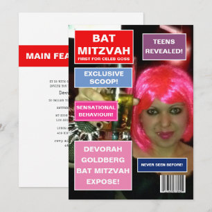 Convites Capa da Revista da Bat Mitzvah