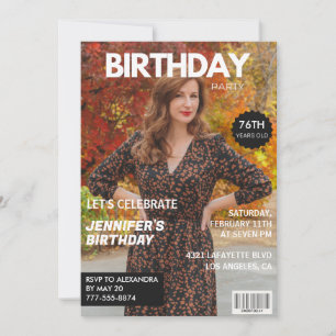Convites Capa da Revista Foto para o seu 76º aniversário