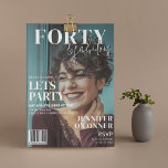 Convites Capa da Revista Trendy | Festa de 40 Anos<br><div class="desc">"Prepare-se para celebrar seu grande dia com os entes queridos – está na hora de uma festa de aniversário como nenhuma outra! Nossos convites de foto temáticos para a capa da revista adicionam um toque chique e moderno ao seu evento, garantindo que será inesquecível. Personalize seus convites com sua foto...</div>