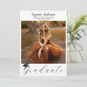 Convites Capa de Formatura de Foto Tendência de Graduado Mo