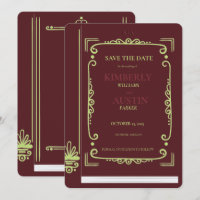 Capa de Livro Antigo | Tema de Livro Salvar a Data