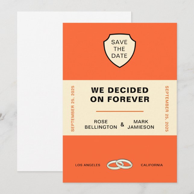 CONVITES CAPA DE LIVRO "NÓS DECIDIMOS PARA SEMPRE" SAVE THE (Frente/Verso)