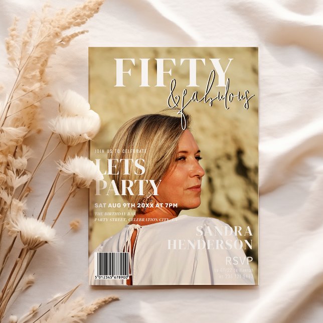 Convites Capa de Revista da Moda | Festa de Aniversário de  (Criador carregado)