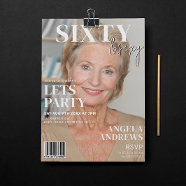 Convites Capa de Revista da Moda | Festa de Aniversário de 