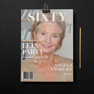 Convites Capa de Revista da Moda   Festa de Aniversário de 