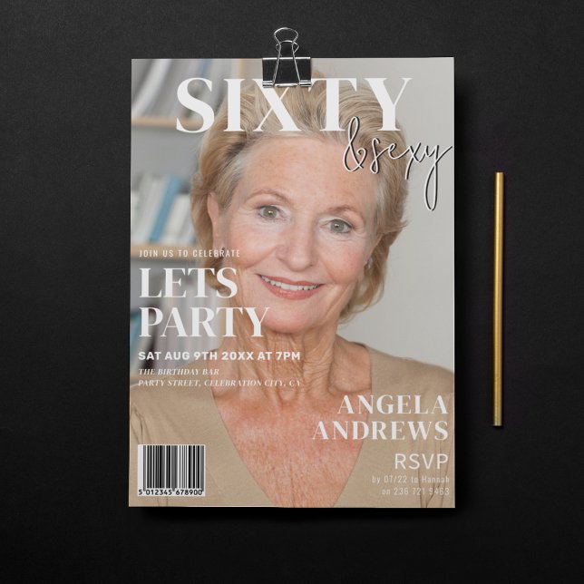 Convites Capa de Revista da Moda | Festa de Aniversário de  (Criador carregado)