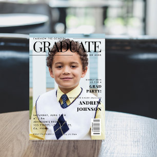 Convites Capa de Revista de Formatura da Pré-Escola