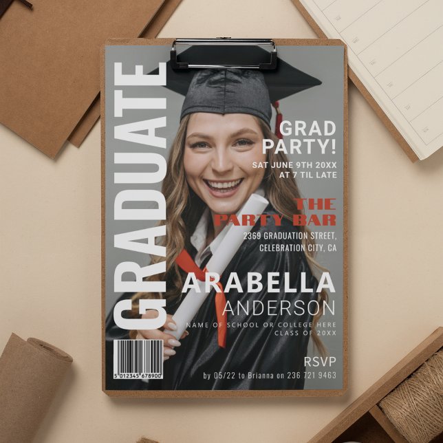 Convites Capa de Revista Divertida | Festa de Formatura (Criador carregado)