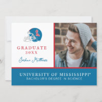 Capacete de Futebol Ole Miss | Azul Claro