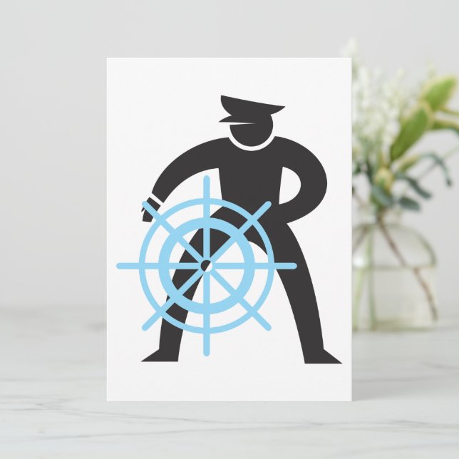 Convites Capitão De Navios À Mão (Em pé/Frente)