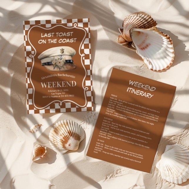 Convites Capitão Hat Bachelorette náutico (Criador carregado)