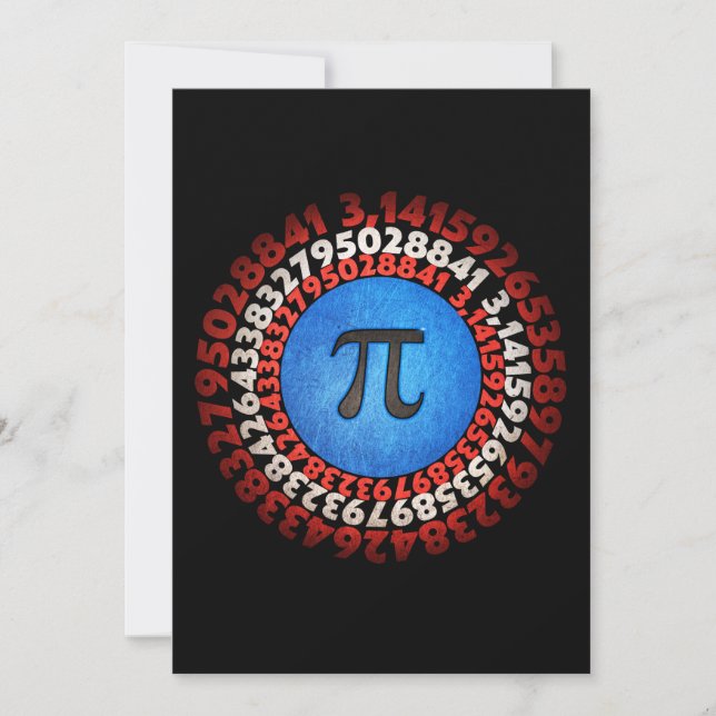 Convites Capitão Pi Super-Herói Escudo Nerdy Math Pi Day    (Frente)