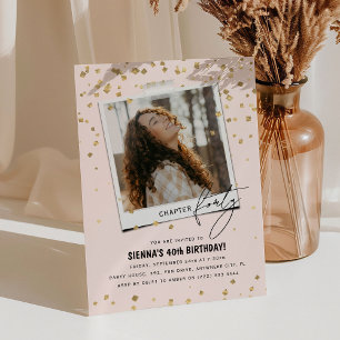 Convites Capítulo 40 Diversão do aniversário de 40 anos de