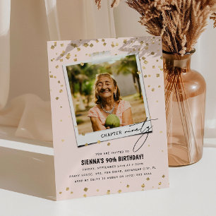 Convites Capítulo 90º Diversão do 90 de Foto Moderno Aniver