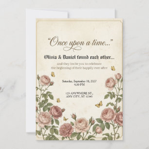 Convites Capítulo da Página do Casamento do Conto de Fadas