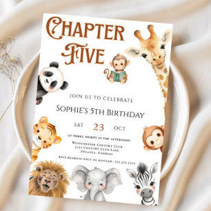 Convites Capítulo Dois Storybook Jungle Safari 5 Birday