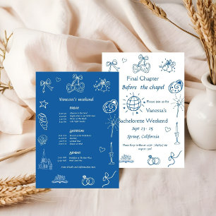 Convites Capítulo final antes da bachelorette do livro de c