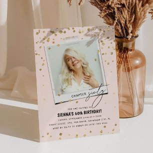 Convites Capítulo Sessenta Foto Moderna Diversão 60º Aniver