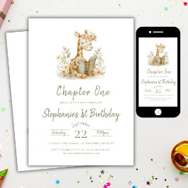 Convites Capítulo Um Partido primeiro aniversario de Livro 