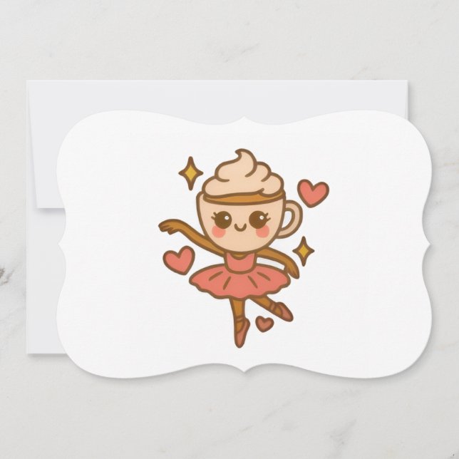 Convites Cappuccina Ballerina Italian Ausweis (Frente)