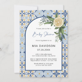 Convites Capri Chá de fraldas Citrus Chá de fraldas Italian