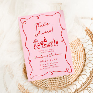 Convites Caprichoso Desenho à Mão Rosa e Vermelho Isso é Am