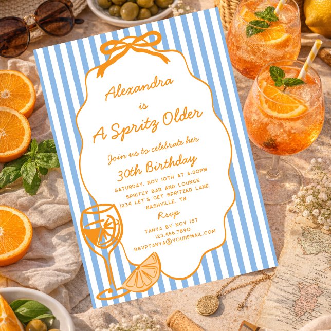 Convites Caprichoso Um Spritz Mais Velho Aperol Spritz Aniv (Criador carregado)