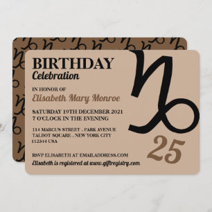 Convites Capricórnio, A Cabra, Sinal de Estrela Zodíaca, An