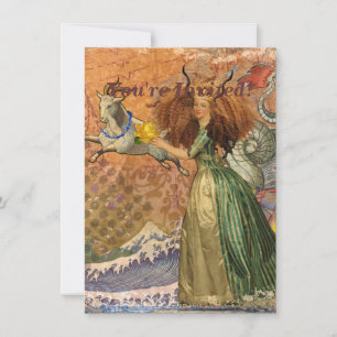 Convites Capricórnio Mulher Cabra Brincadeira