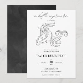 Convites Capricórnio Zodiac - Chá de fraldas de Astrologia 