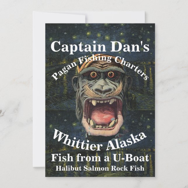 Convites Captain Dan's Pagan Fishing Charters Whittier AK (Frente)