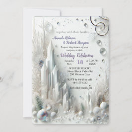 Convites Capturar a cena de inverno da arte e cristais de n