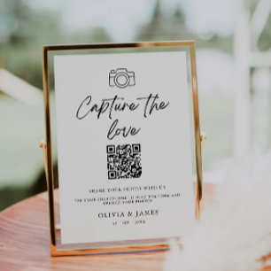 Convites Capturar O Sinal De Código Qr De Amor, Minimalista