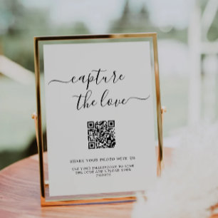 Convites Capturar O Sinal De Código Qr De Amor, Minimalista