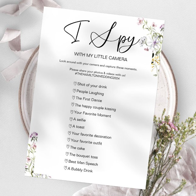Convites Capture O Amor Jogo de Casamento I Spy (Criador carregado)
