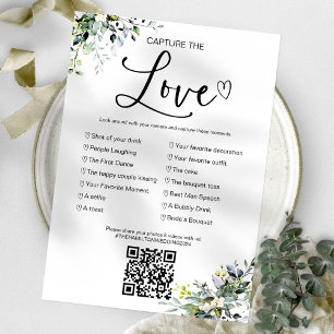 Convites Capture O Amor Jogo de Casamento I Spy Com QR