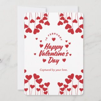 Convites "Captured by Your Love" – Elegant Modern Valentine