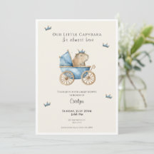 Capybara Baby Shower Invitation Little Prince