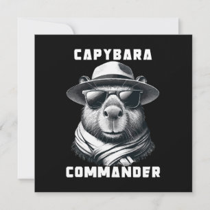 Convites Capybara Com Óculos Solares Comandante