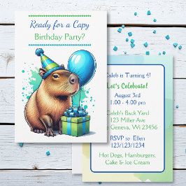 Convites  Capybara Themed Boy's Birthday Party